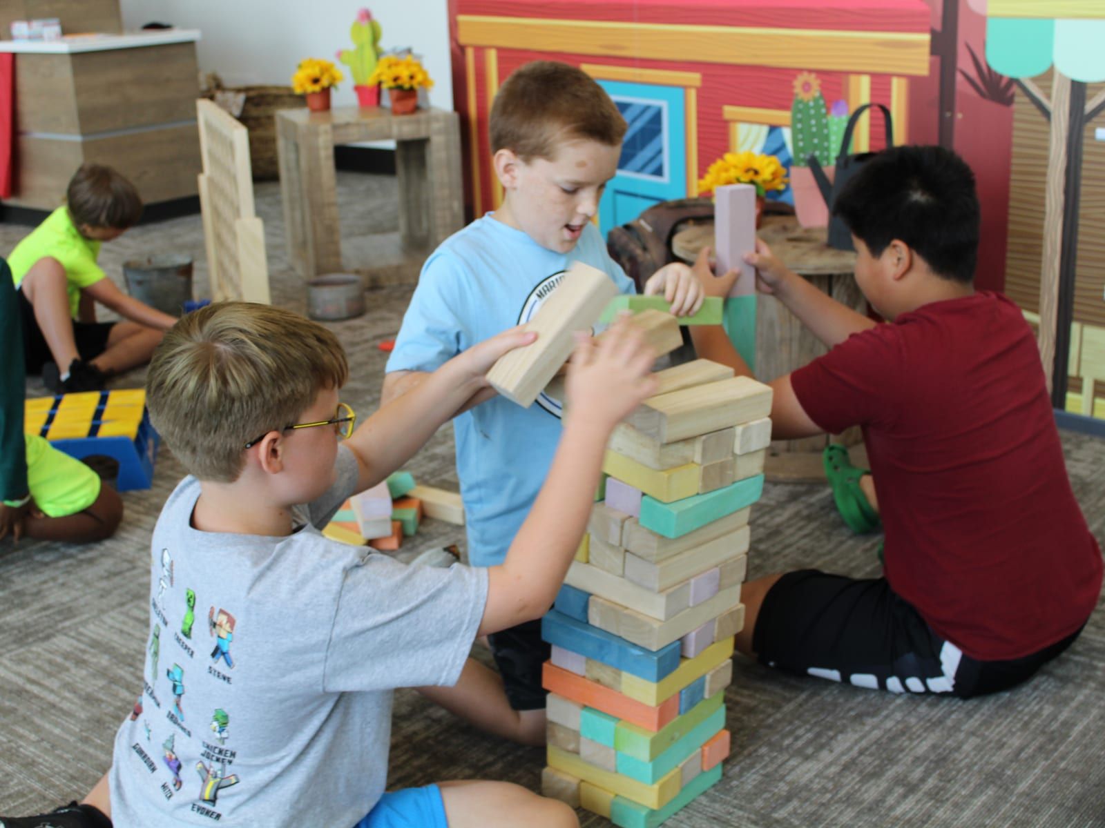 Children at a Kids Ministry activity at East Memorial
