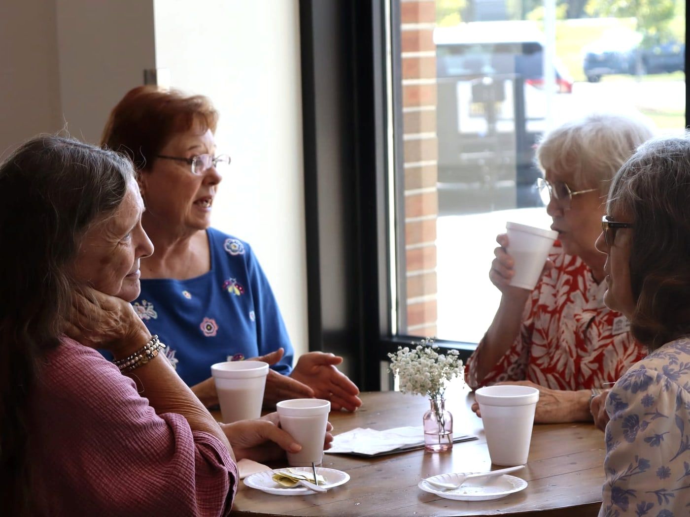 A fellowship group on Sunday morning