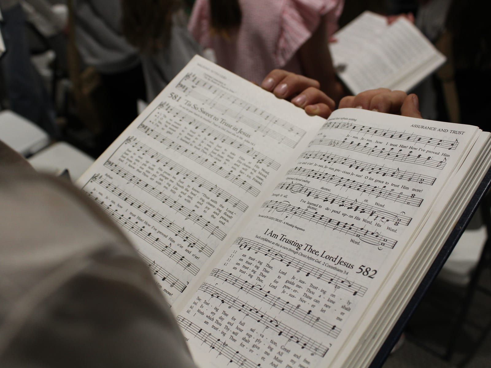 Hymnals in the seats